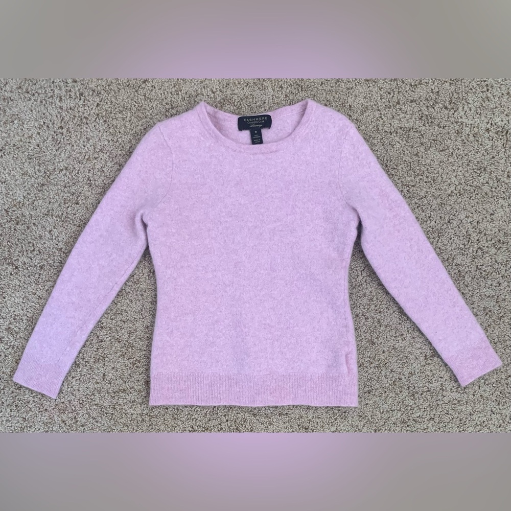 Charter Club Light Pink Crew Neck Sweater
